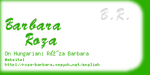 barbara roza business card