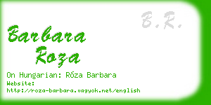 barbara roza business card
